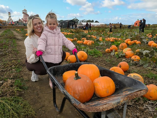 Amber and Arabella Bourne, four, of Louth.
