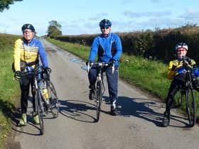 Trevor Halstead, Daniel Nicholson and David Jacklin Dickenson heading towards Corringham.
