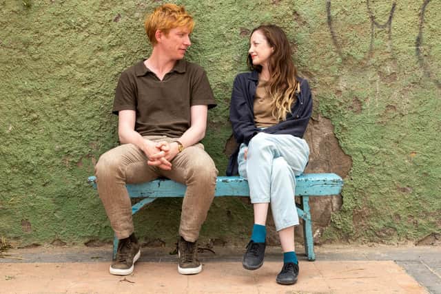 Alice (Andrea Riseborough) and Jack (Domhnall Gleeson) from the new Channel 4 romantic drama Alice and Jack (Picture: Channel 4/Kurt Patzak)