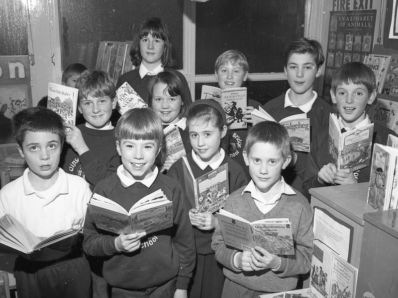 Gipsey Bridge School was among those in the Boston area that had been receiving books after parents, children and staff collected tokens in a scheme run by WH Smith. Pupils are pictured taking a look at their new books worth £75.