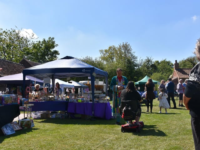 A variety of stalls at The Village Church Farm museum 50th anniversary in Skegness.