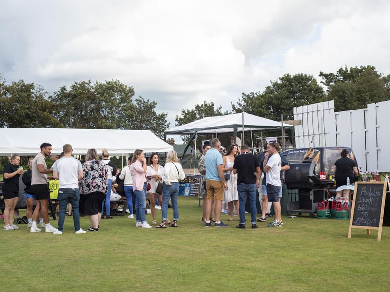 Crowds gathering for the East Coast Fitness Festival in Skegness.