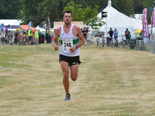 10 mile road race. 2nd runner to finish