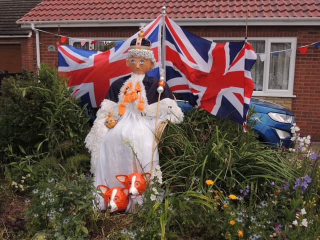 Another Royal jubilee scarecrow on the trail in Leasingham.