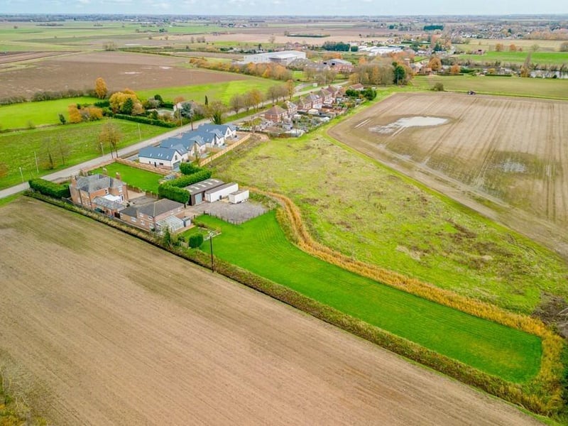 An aerial view of the plot.