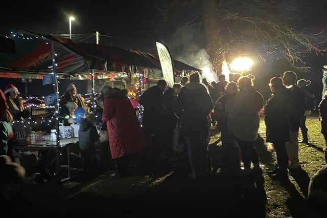 Christmas on The Green was a free festive event for the community with festive colours illuminating the fencing and the newly planted Christmas Tree