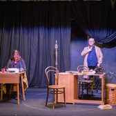Caroline Johnson and Brendan Sheppard of Sleaford Little Theatre during rehearsals for 84 Charing Cross Road. Photo supplied