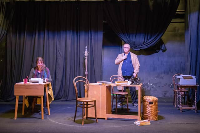 Caroline Johnson and Brendan Sheppard of Sleaford Little Theatre during rehearsals for 84 Charing Cross Road. Photo supplied