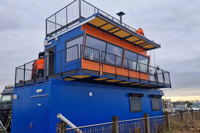 The new Coastwatch station being isntalled at Mablethorpe. Photo: NCI Mablethorpe