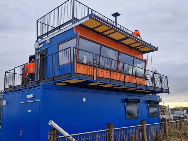 The new Coastwatch station being isntalled at Mablethorpe. Photo: NCI Mablethorpe