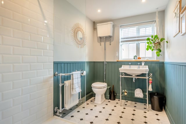 The downstairs shower room.