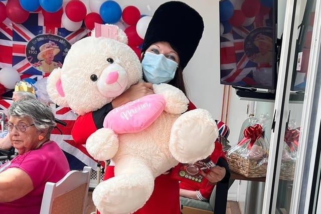 Paddington  may have been busy but the   home had its own bear for the Jubilee