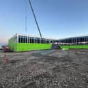 A 200 tonne crane has been towering over Boston to help make the Community Diagnostic Centre a reality.
