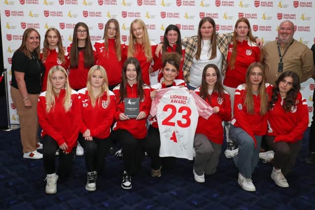 Horncastle Town's U15s Girls received the first Lioness Award.