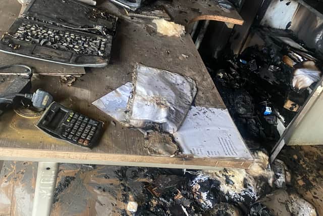 The aftermath of the blaze