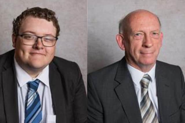 Coun James Cantwell (Left) and Coun Stephen Woodliffe (Right). Photo Boston Borough Council