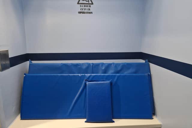 A cell in the new custody suite.