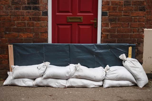 Around 5,000 sandbags were delivered to homes in Nottinghamshire (Photo by Oli SCARFF / AFP) (Photo by OLI SCARFF/AFP via Getty Images)