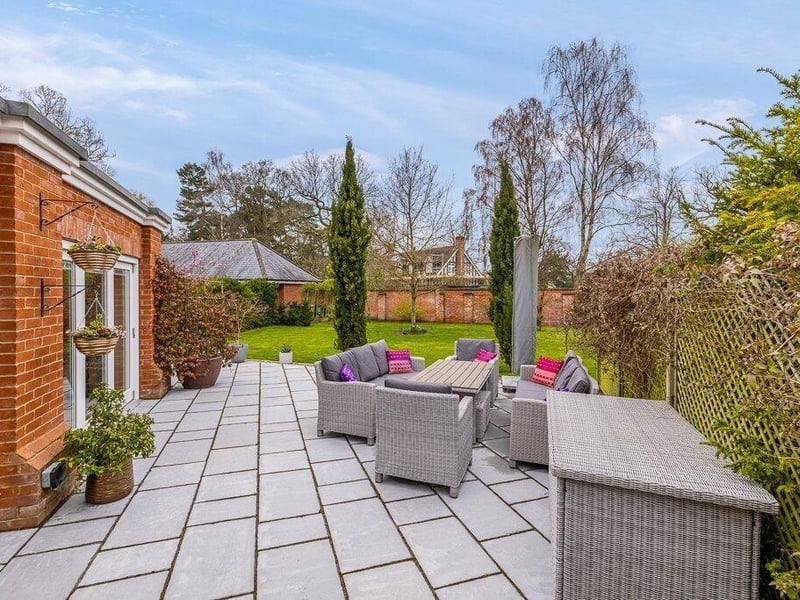 Looking out on the garden from the terrace.