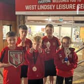 Gainsborough Scorpion youngsters with their medals from Barnsley.