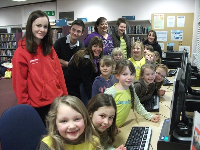 Brownies from Middle Rasen and Market Rasen paid a visit to Market Rasen Library 10 years ago to work on their computer badge. The session included: use of clip art, letter writing, searching for items on the internet, sending an email, and keeping safe online.