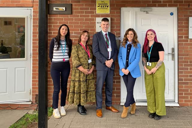 Pictured (from left): Lily Alimi, Nacro policy and public affairs officer for young people; Bridie Fletcher, LCC senior commissioning officer for children's commissioning; Andrew Morris, LCC head of service for leaving care and residential estates; Coun Natalie Oliver, executive councillor for children's services; and Tara Turnbull, Nacro NEST operations manager.