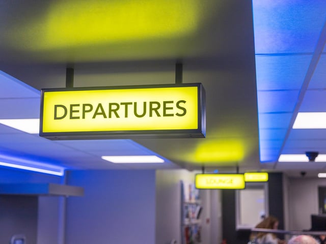 Airport style signage.