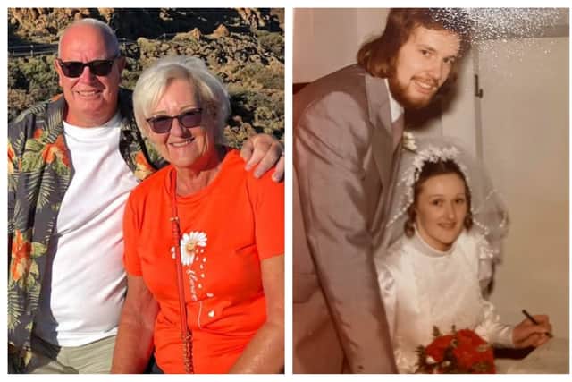 Tony and Roma Beckett (pictured above and on their wedding day) will celebrate their golden wedding anniversary on February 14