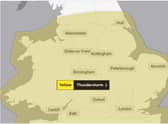 Storm warnings have been issued for Yorkshire and the East Midlands.