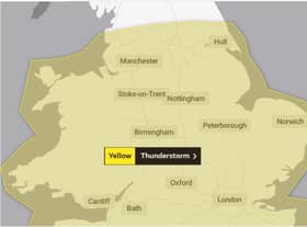 Storm warnings have been issued for Yorkshire and the East Midlands.