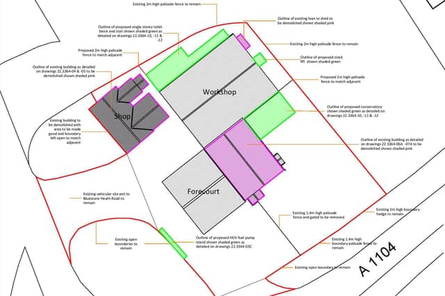 The plans for the Ulceby Cross site.