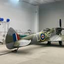 The new paint work tribute on the BBMF Spitfire. Photo: RAF/BBMF