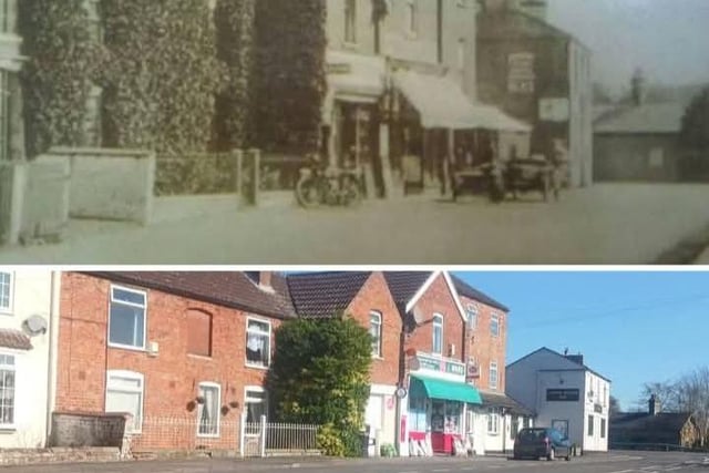 Then and now - how little has changed at the East Barkwith post office.
