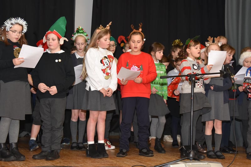 Wragby Primary School pupils sang carols for the opening