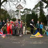 Rainbows, Brownies, and Guides were among the community groups at the war memorial ceremony. Photos: D.R.Dawson Photography