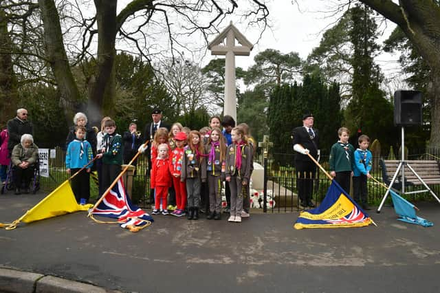 Rainbows, Brownies, and Guides were among the community groups at the war memorial ceremony. Photos: D.R.Dawson Photography