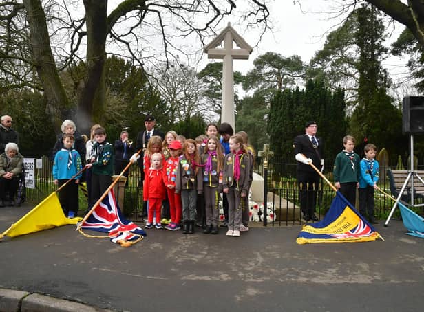 Rainbows, Brownies, and Guides were among the community groups at the war memorial ceremony. Photos: D.R.Dawson Photography