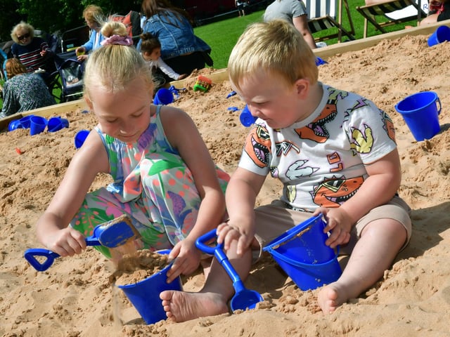 Olivia Stewart, seven, and Cody Stewart, two.