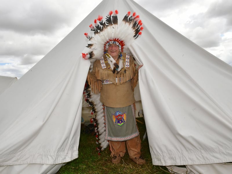 Anthony Weaver (Silver Cloud) of Cheltenham in the old wild west section of the heritage zone.