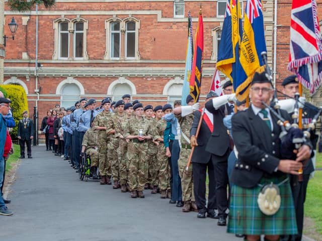 The parade in Horncastle to mark the 80th anniverary of D-Day. Photos: John Aron Photography