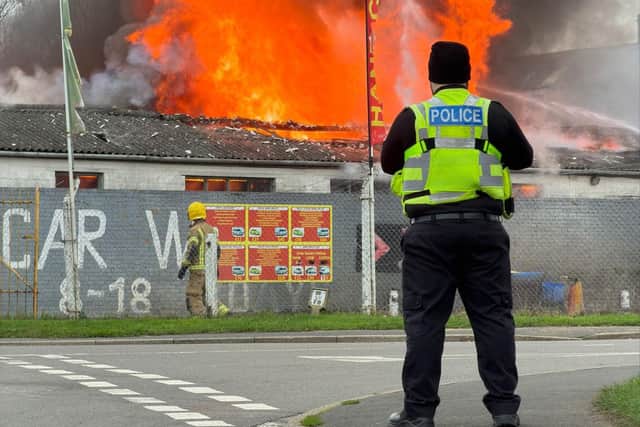 The blaze rages on.