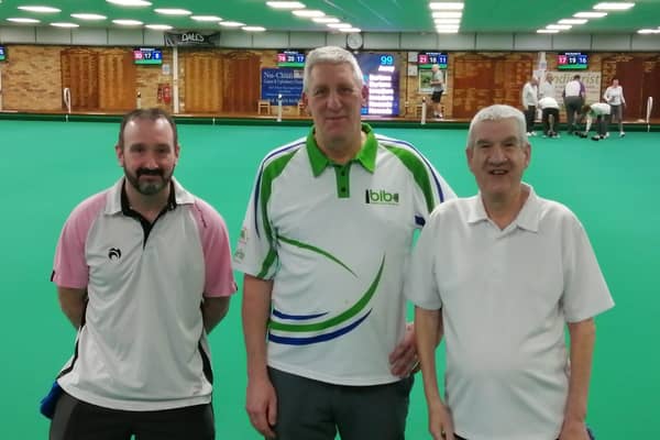 Winning Strollers rink of Nigel Kenworthy, Keith Swain and Paul Flatters