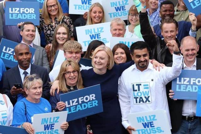The image released with Mr Warman's tweet before Liz Truss became Prime Minister.