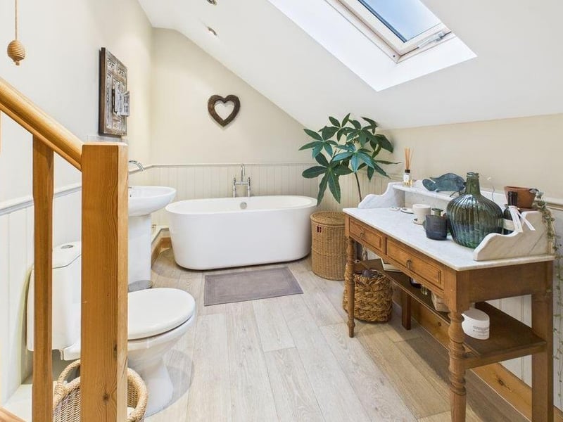 The bathroom.