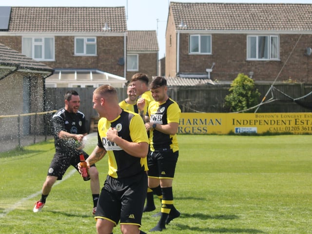 Manager Jon Macleod starts the celebrations early.