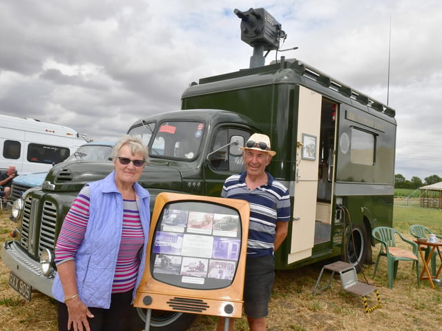 Brian and Barbara Morgan of Tongue End, with their Austin Loadstar, used as a BBC outside broadcast unit at Sir Winston Churchill's funeral and the 1966 World Cup.