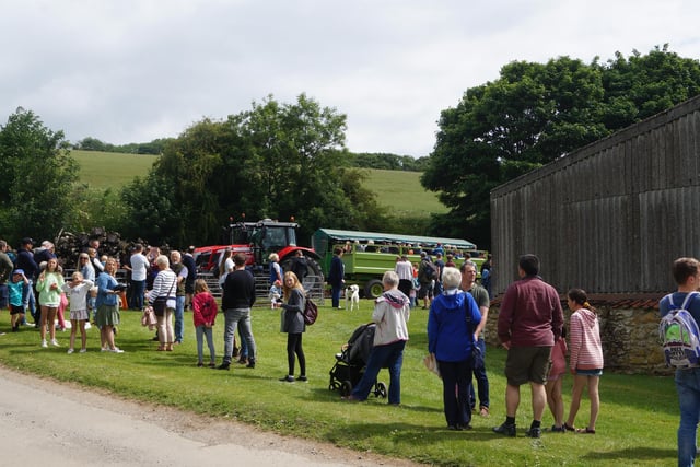 There were queues for the tractor and trailor rides around the farm