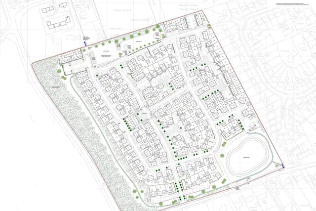 A plan of the new homes planned for North Thorseby.