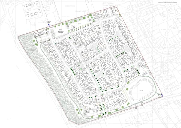 A plan of the new homes planned for North Thorseby.