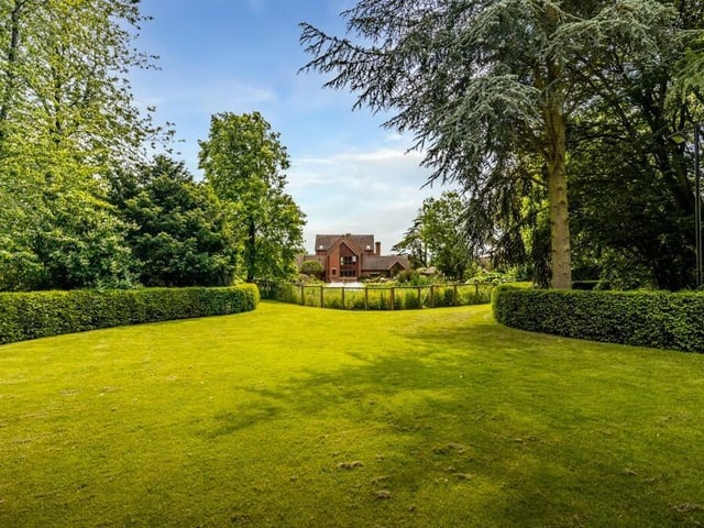 Looking back towards the home from across the gardens.